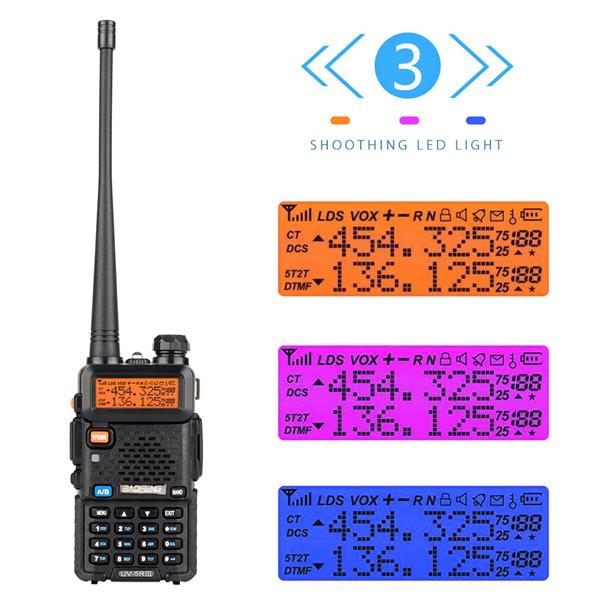 BAOFENG 1.5" LCD 136-174/200-260/400-520MHz Three Band Walkie Talkie