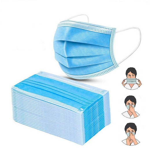 FDA Registered - Disposable Protective Face Mask 3 Layers For
